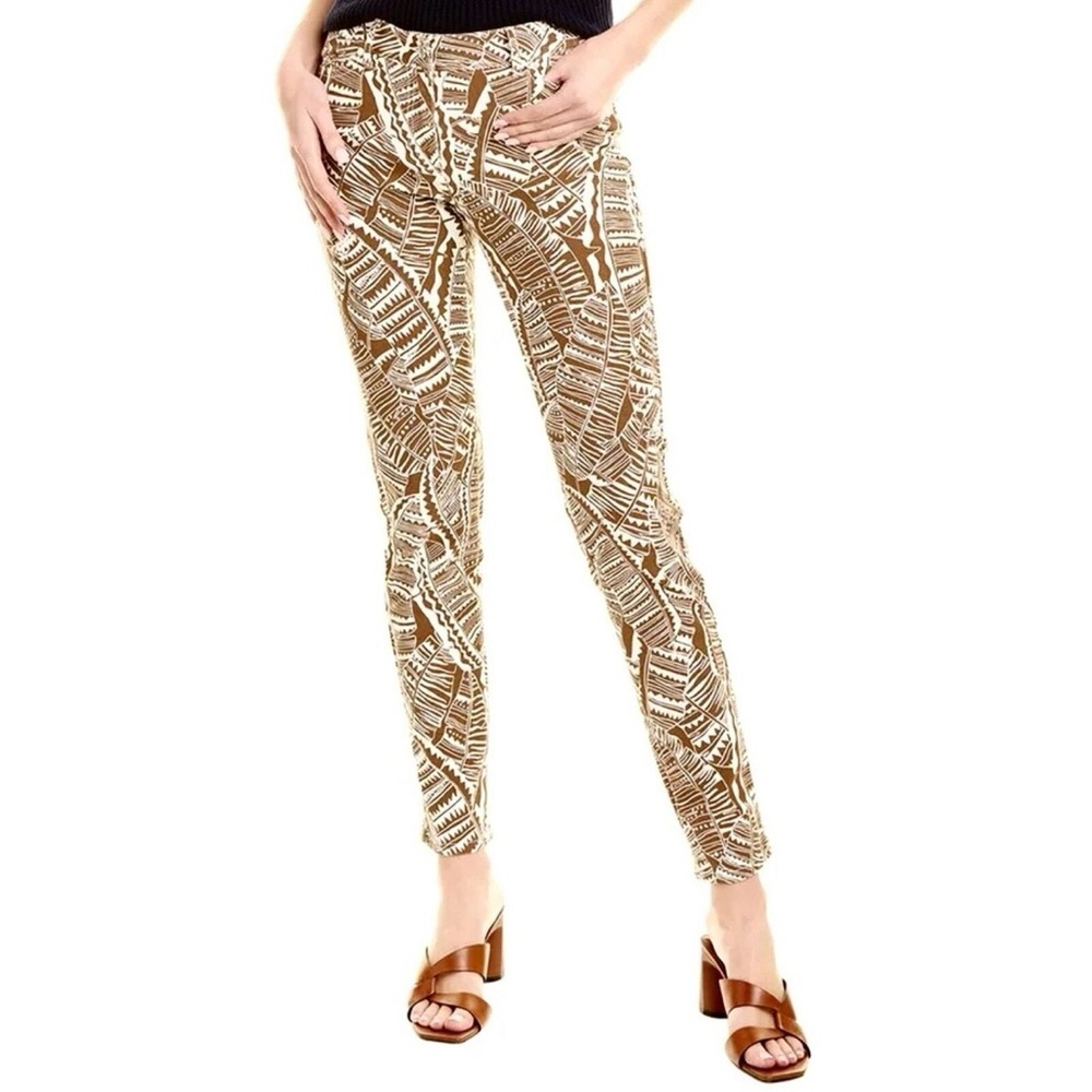 J.McLaughlin Lexi Stretch Denim Slim Leg Jeans Brown Leaf Size 2